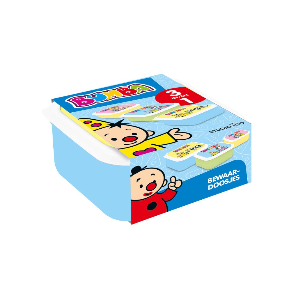 Studio 100 Set de 3 boîtes à tartines et snack - animaux Bumba