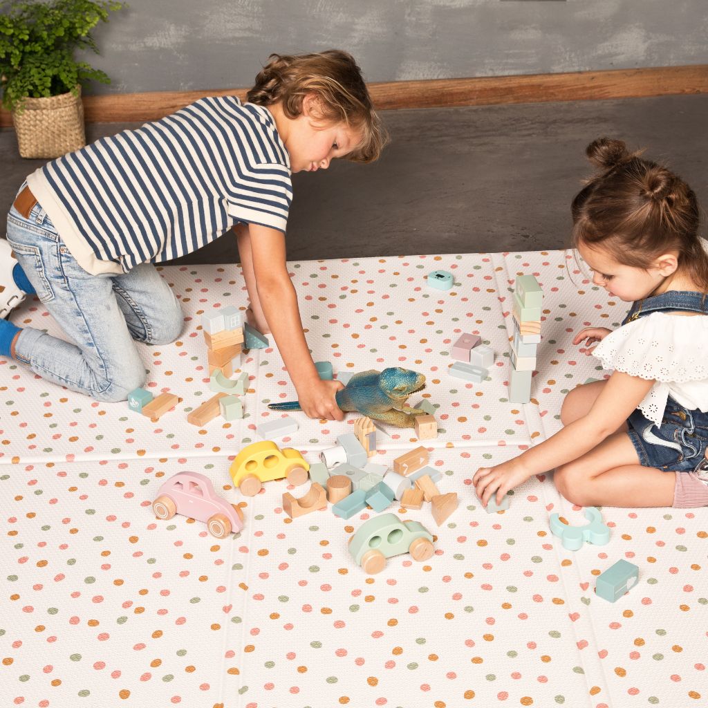Little Gem Tapis de jeu pliable All About Dots /  Underwater world - 140 x 140 cm