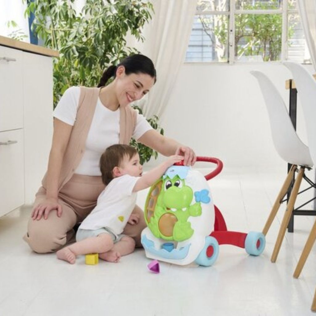 Chicco Porteur-pousseur 2 en 1 Dino Multicolor