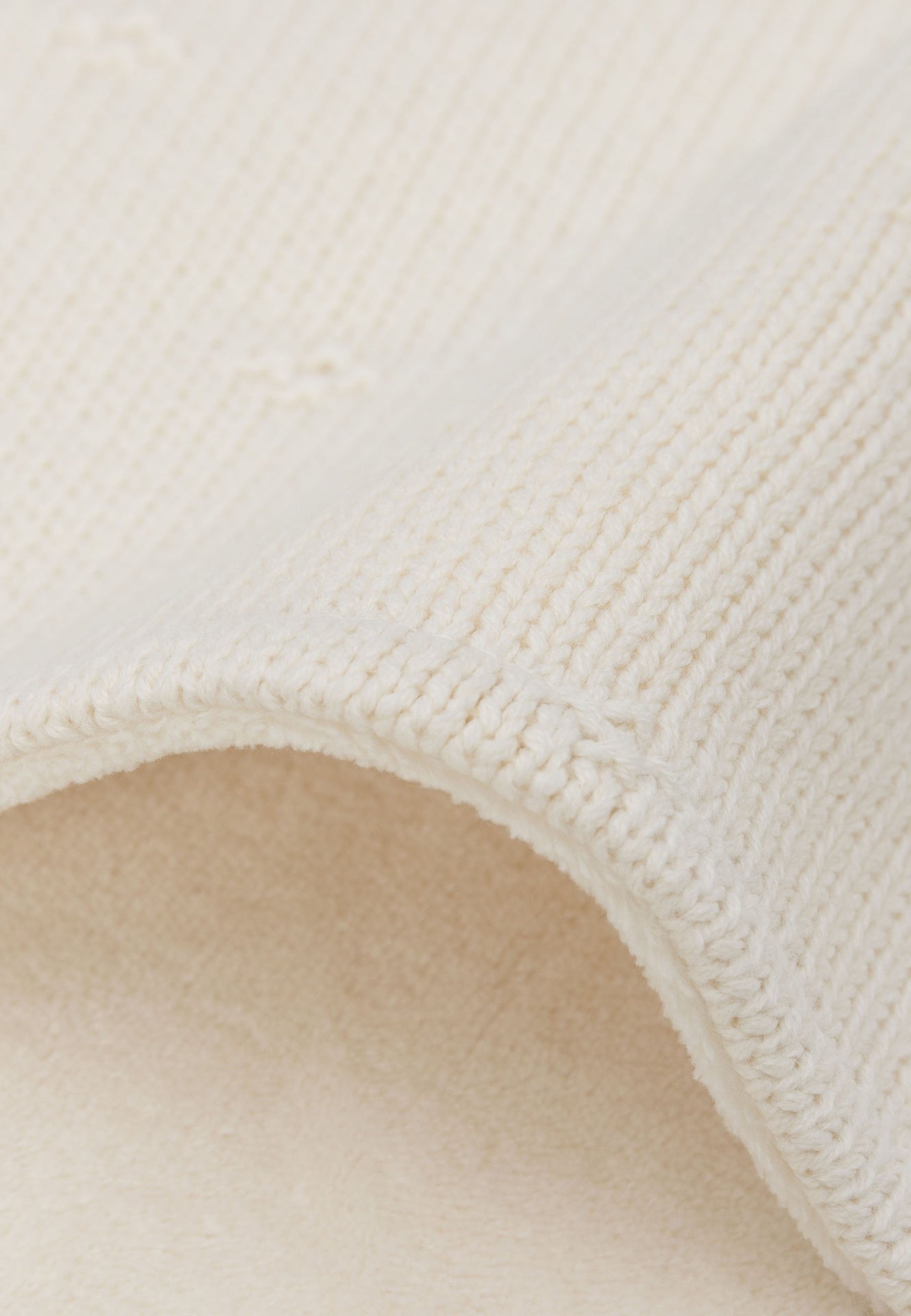Jollein Fleece deken voor wieg of park Cosy Knit Ivory katoen L 100 x B 75 cm