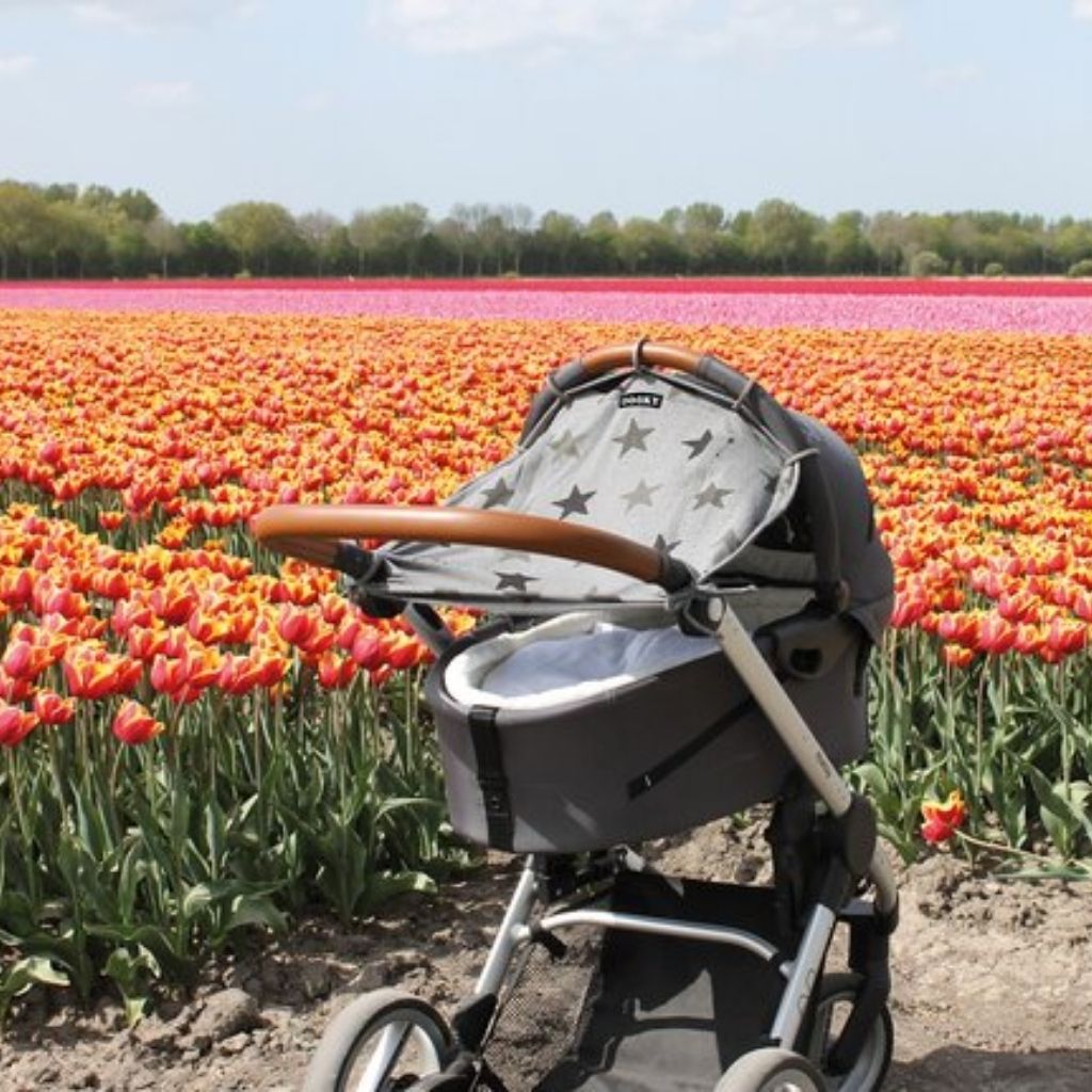 Dooky Beschermdoek Design grey stars