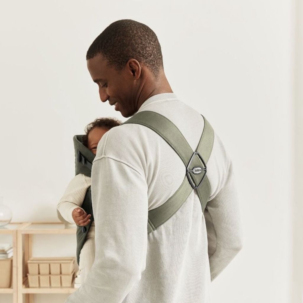 BabyBjörn Porte-bébé ventral Mini Tissé vert foncé
