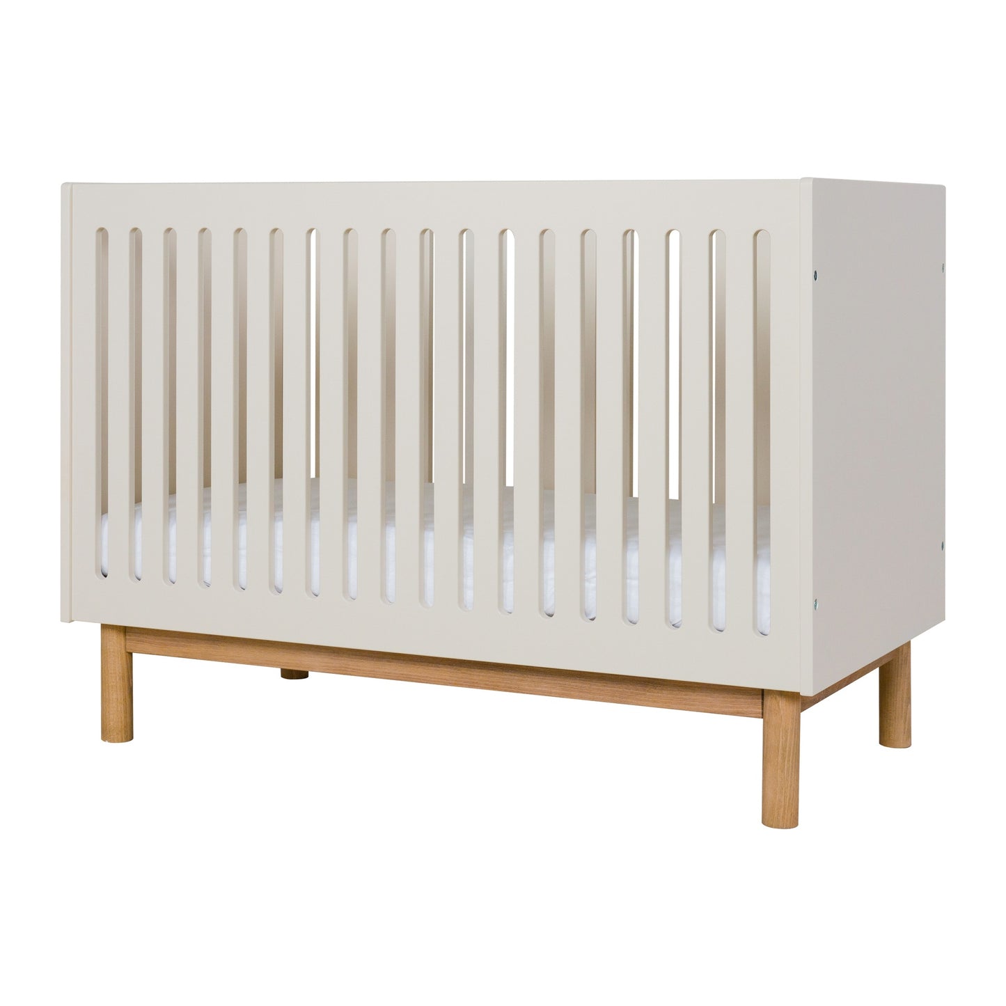 Quax Chambre de bébé 2 pièces (lit évolutif L 120 x Lg 60 cm + commode avec rallonge) Mood Clay