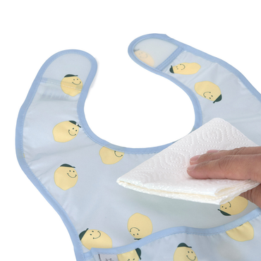 Lässig Bavoir Happy Fruits Lemon bleu - 2 pièces