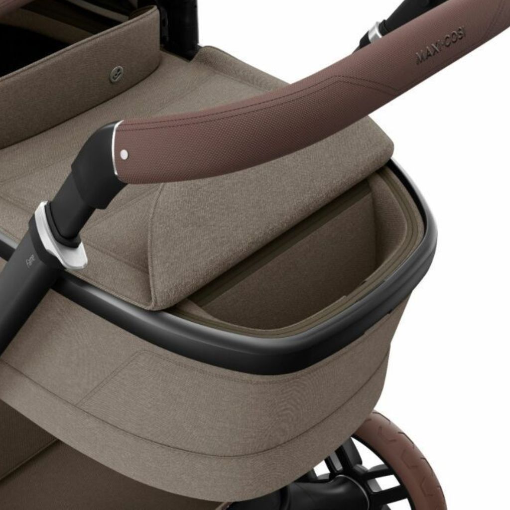 Maxi-Cosi Kinderwagen 4-in-1 Fame Twillic Truffles + draagmand + Autostoel Pebble 360 pro 2 + basis Familyfix 360 Pro