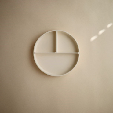 Mushie Bord siliconen Ivory