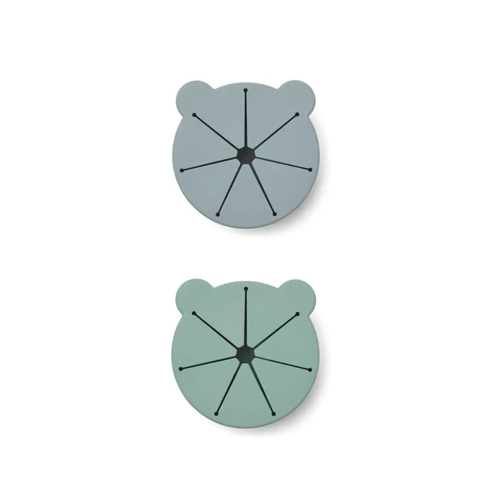 Liewood Boîte à snacks Kelly Blue Fog/Peppermint - 2 pièces