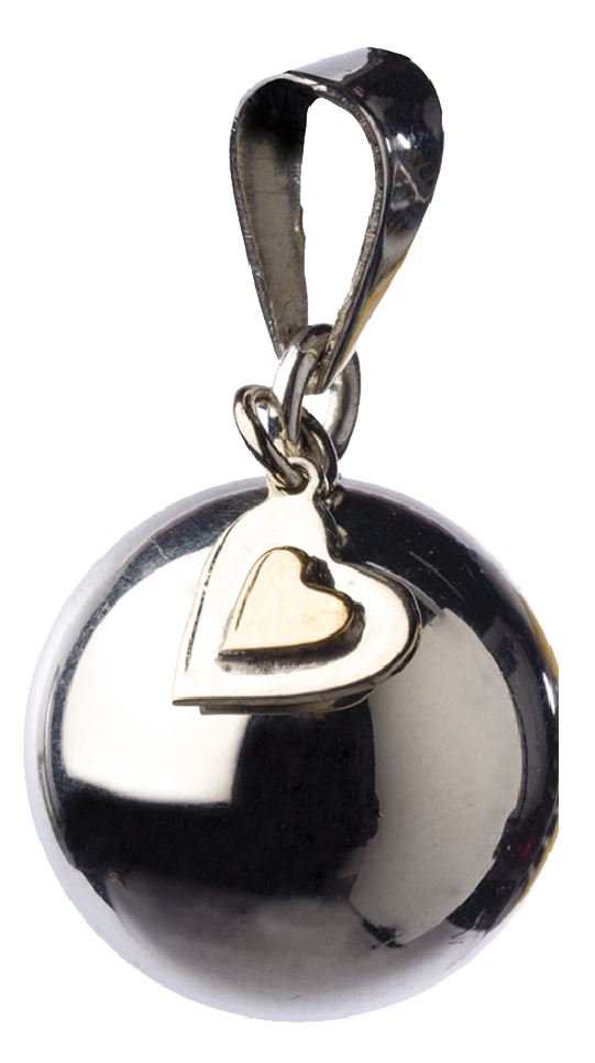Babylonia Grelot de grossesse Bola petit coeur argenté