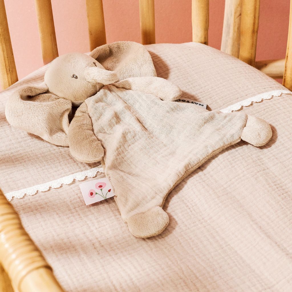 Nattou Mini doudou éléphant sable