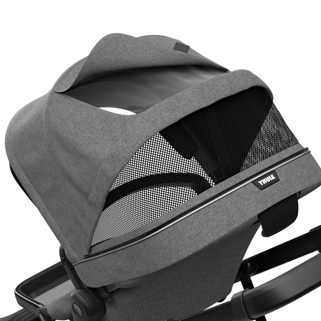 Thule Poussette Sleek Grey melange on black