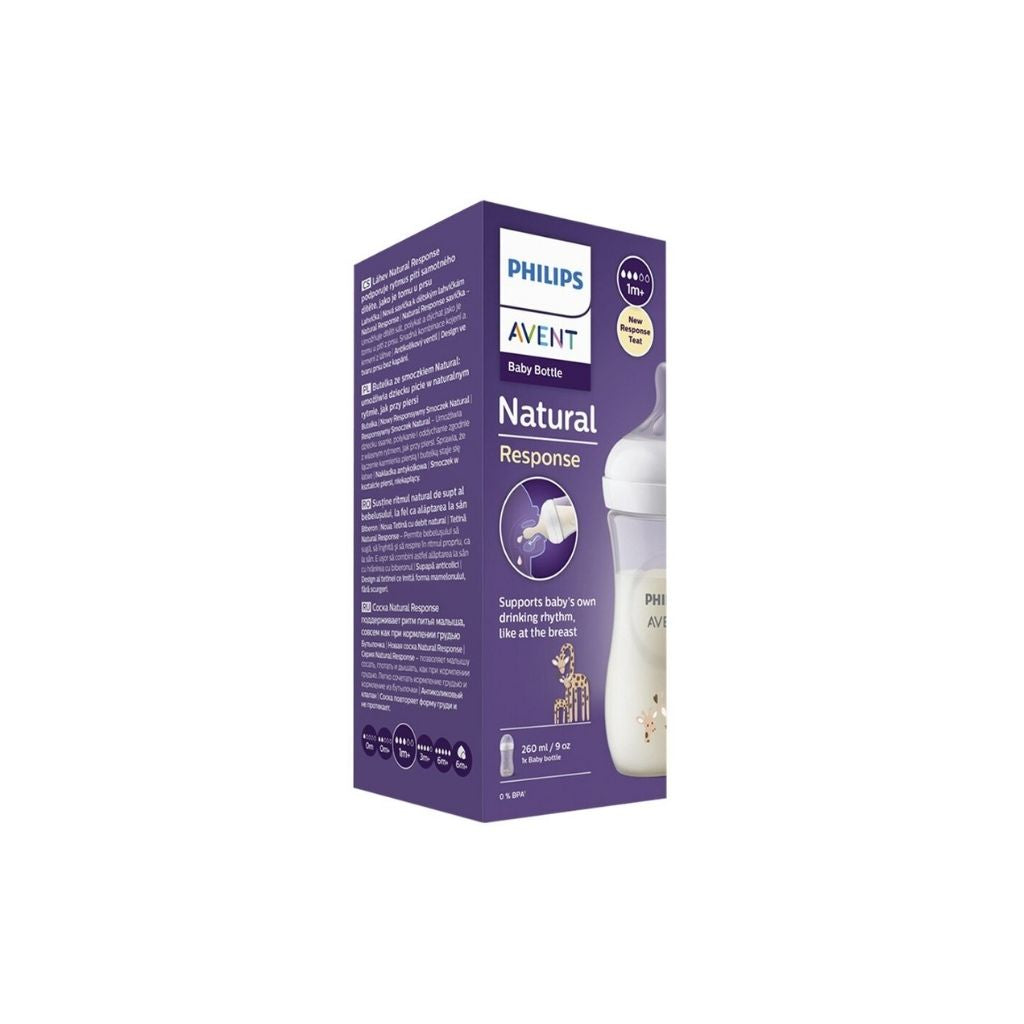 Philips AVENT Biberon Natural Response Girafe transparent 260 ml