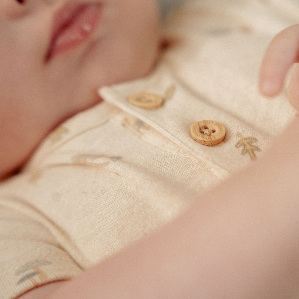 Little Dutch Body met korte mouwen Forest Friends zand