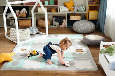 Kinderkraft Tapis-puzzle Luno Shapes menthe