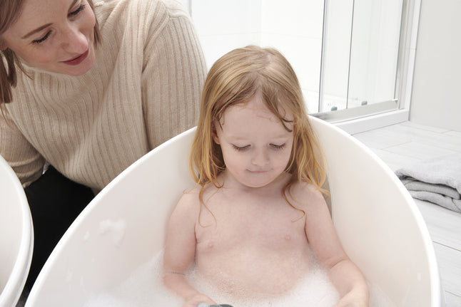 Shnuggle Baignoire pour enfants blanc-gris clair