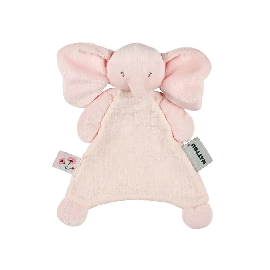 Nattou Mini doudou éléphant rose