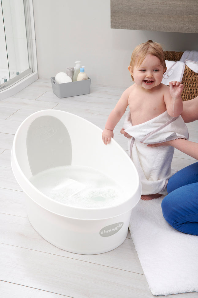 Shnuggle Baignoire pour enfants blanc-gris clair