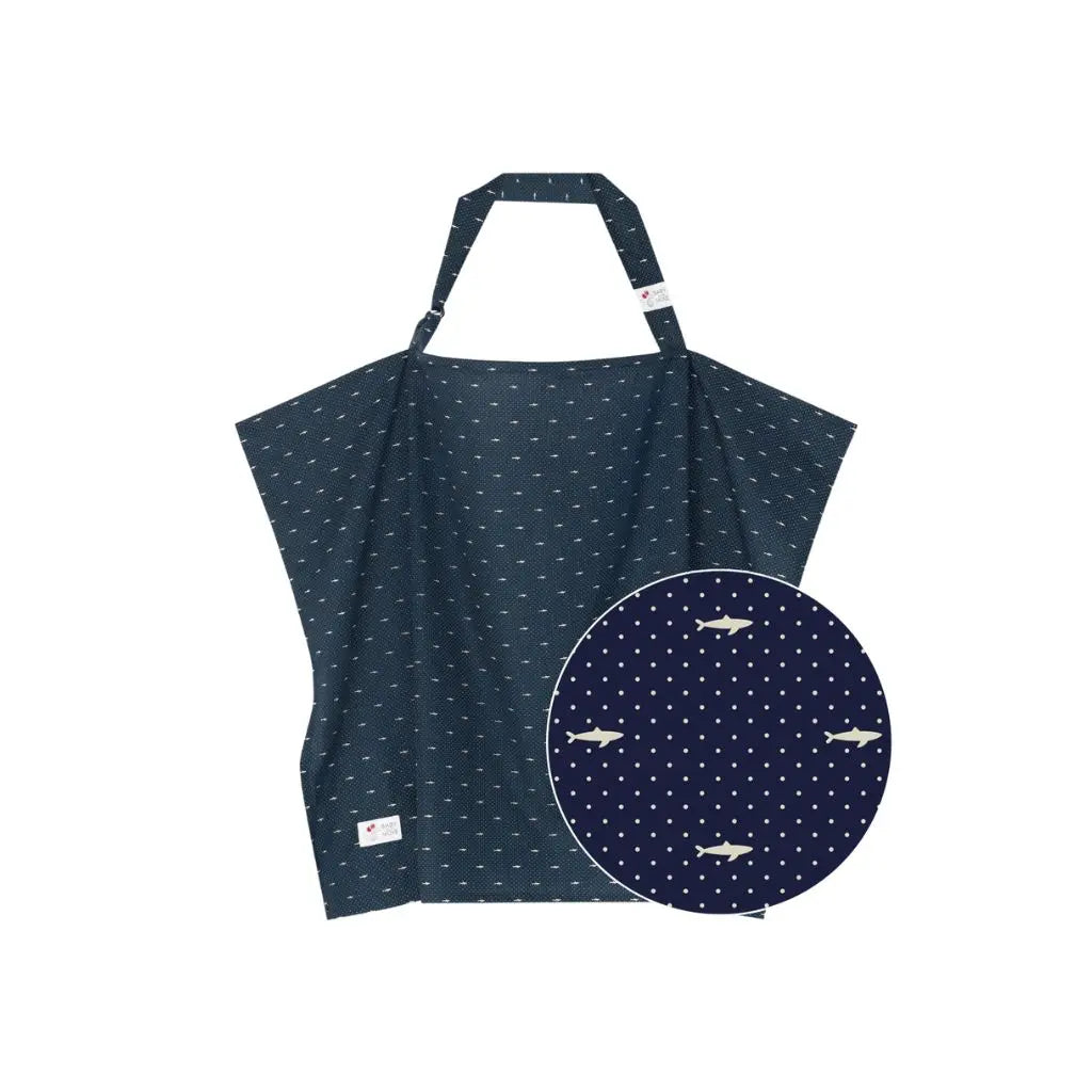 Baby on the Move Châle/écharpe d'allaitement bleu/écru