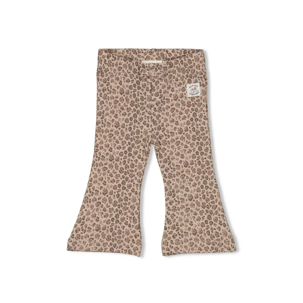 Feetje Flare broek Better Together Taupe melange