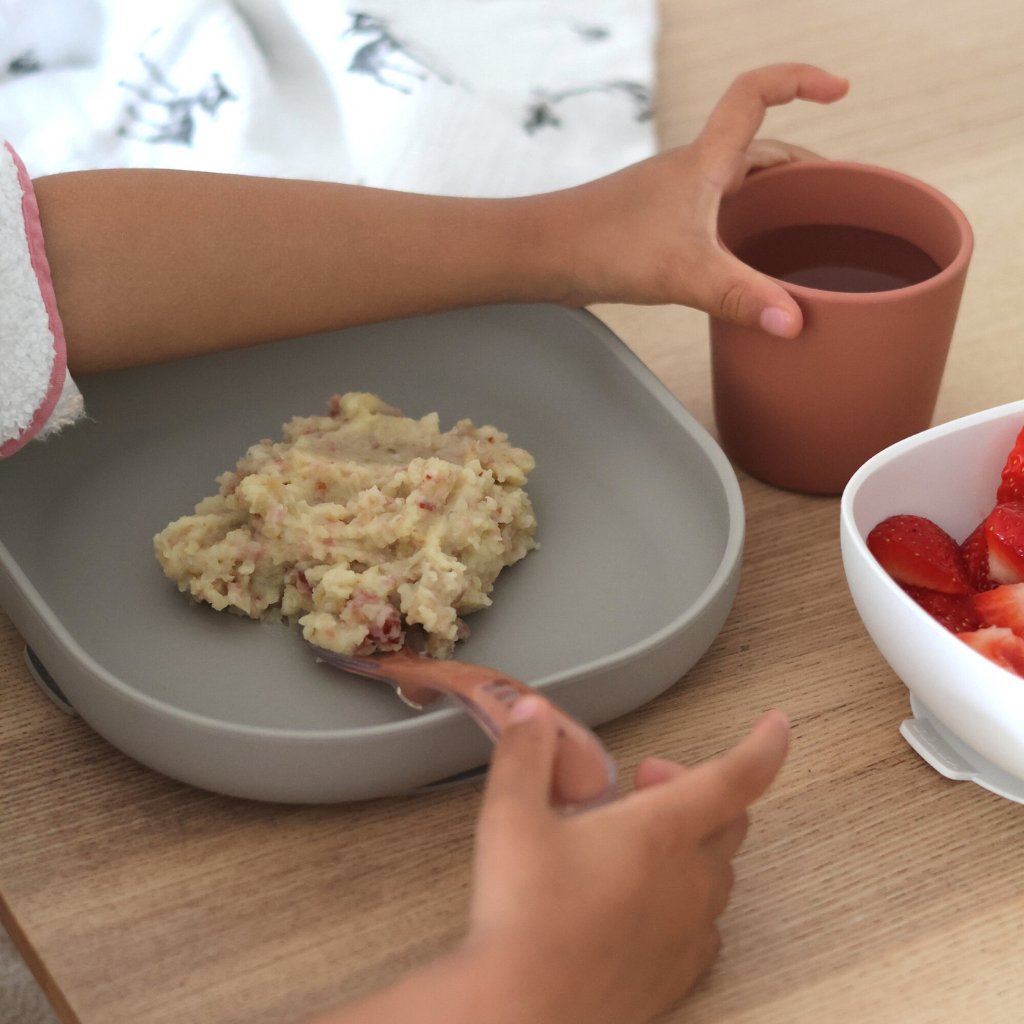 Béaba Set repas 4 pièces silicone Terracotta