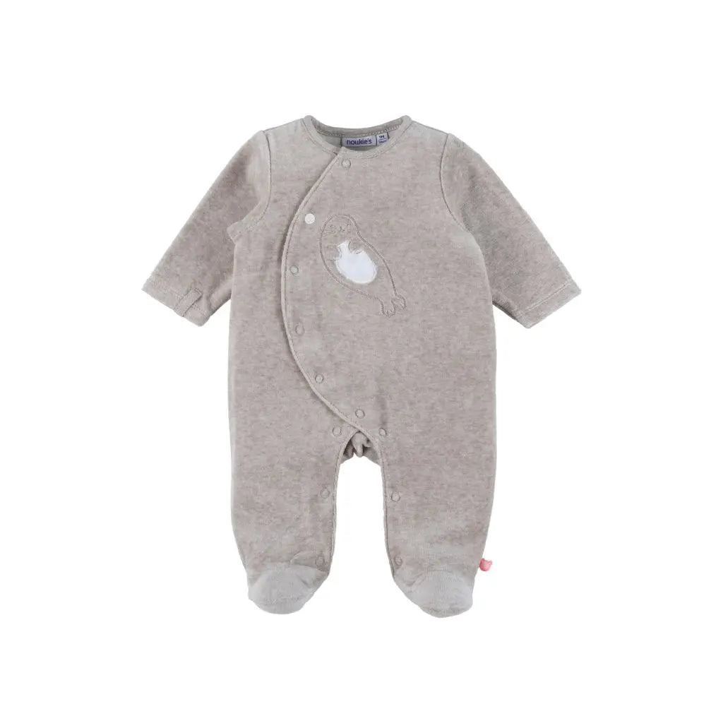 Noukie's Pyjama velours Seal beige unisexe