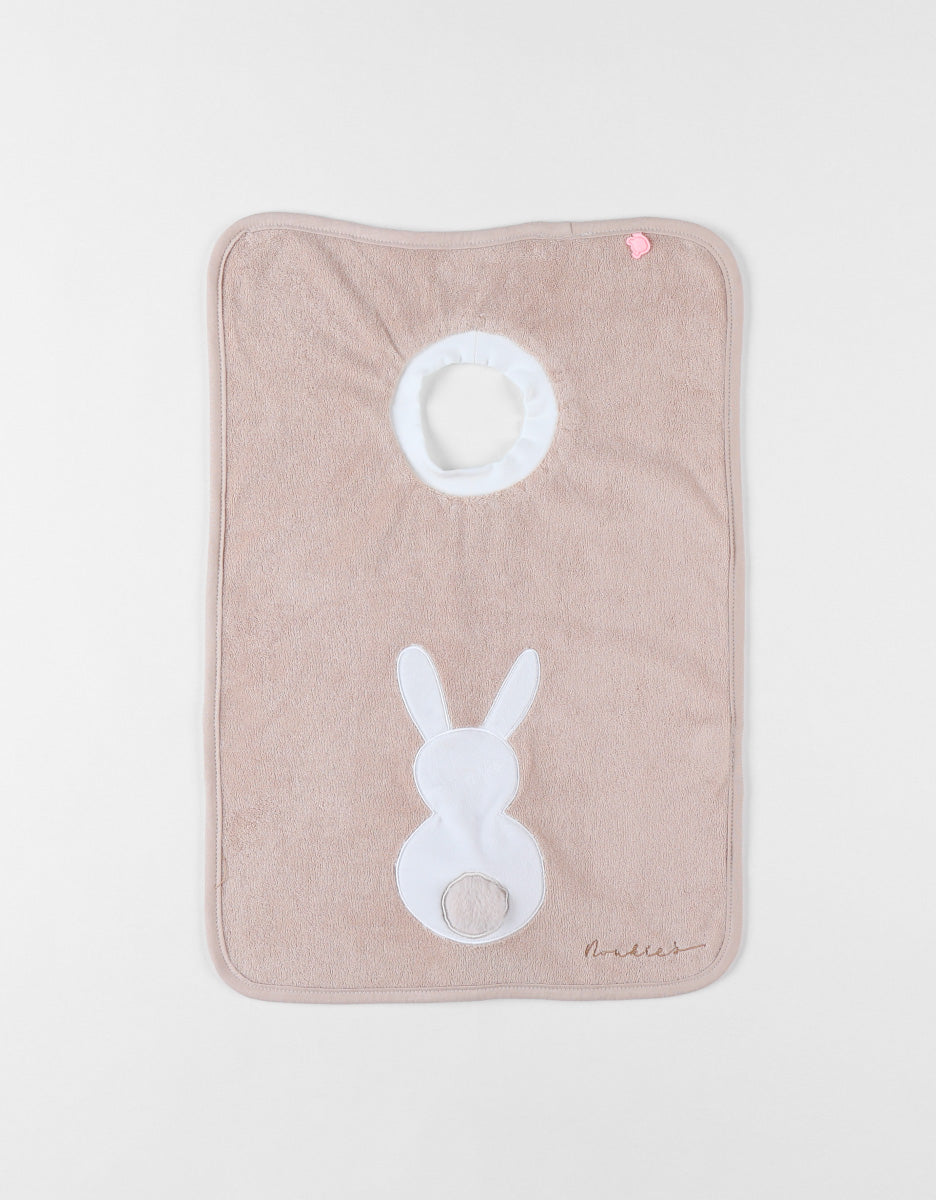 Noukie's Bavoir Bali, Moka & Snow - Lapin Moka beige