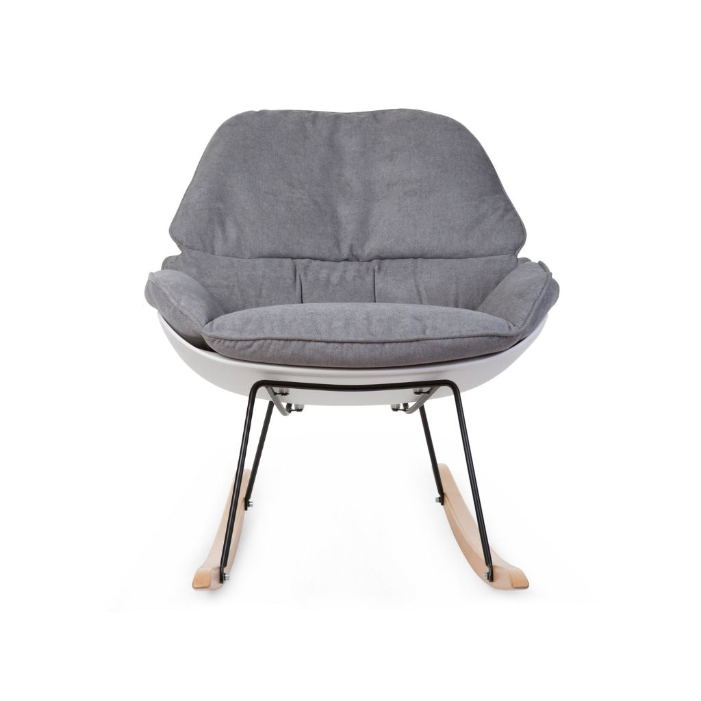 Childhome Chaise à bascule Lounge blanc/gris