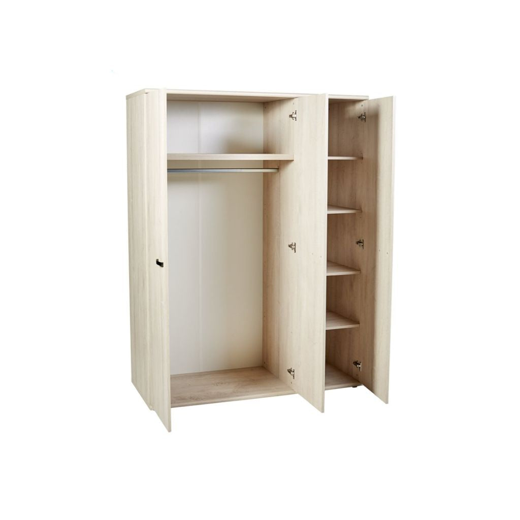 Neyt Armoire 3 portes Olivia décor chêne