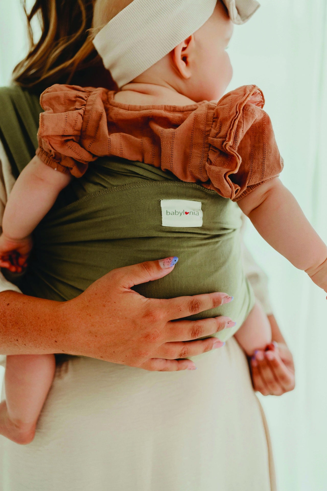 Babylonia Draagdoek Tricot-Slen Bamboo khaki