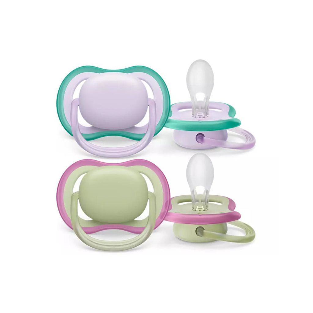 Philips AVENT Fopspeen 0 - 6 maanden Ultra Air Pistache, lila - 2 stuks