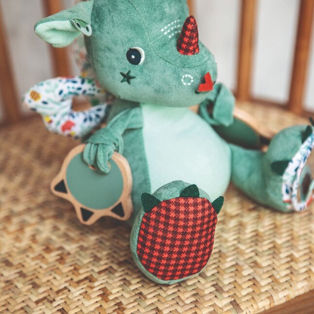 Lilliputiens Activiteitenknuffel Joe multi-activiteitendraak 18 cm