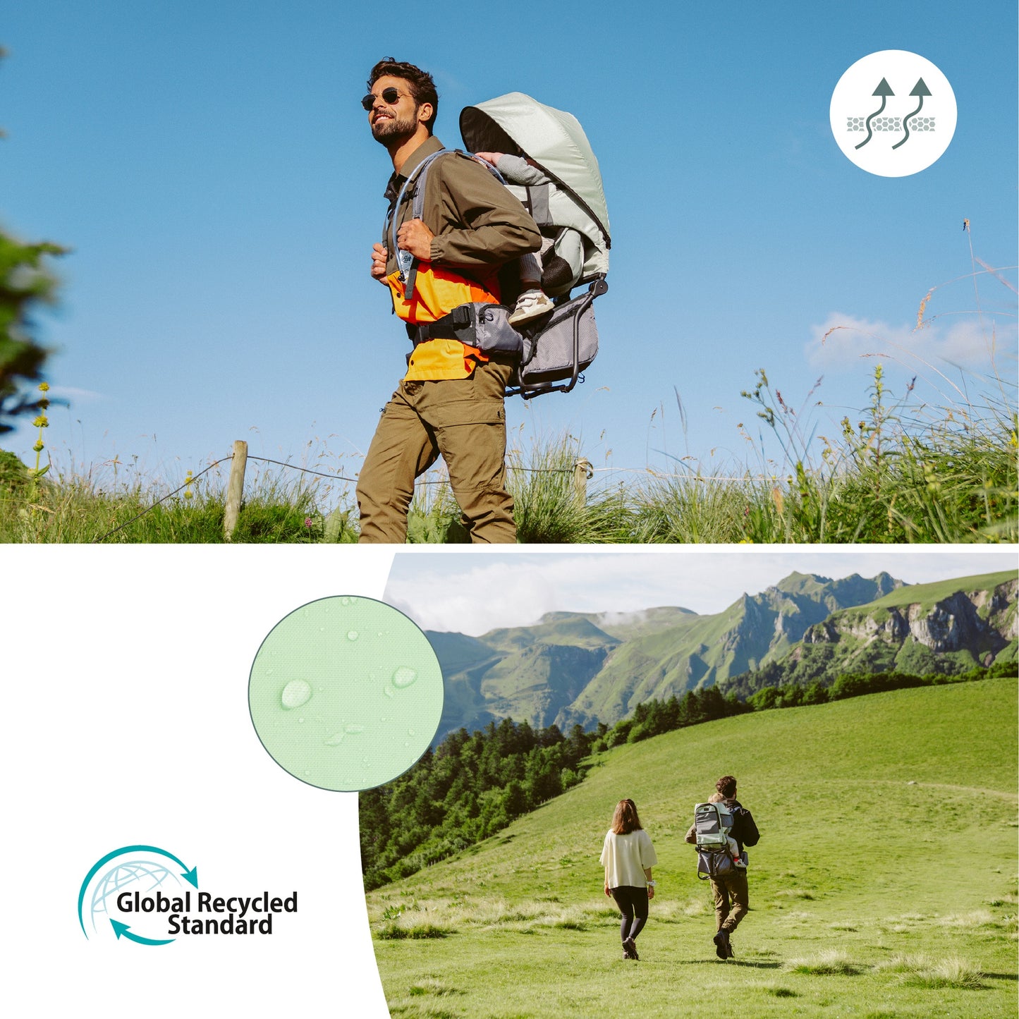 Babymoov Rugdrager Moov & Hike lichtgroen