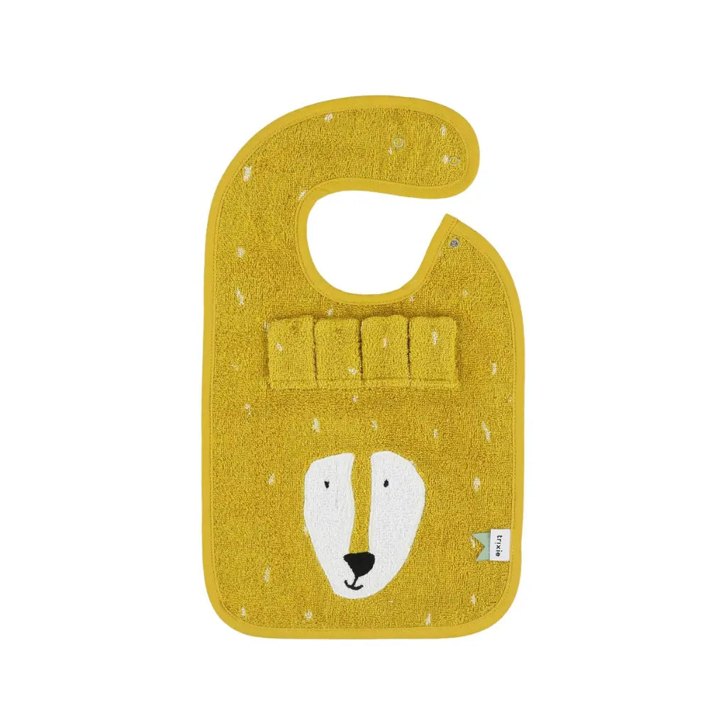 Trixie Bavoir Mr. Lion à pression jaune