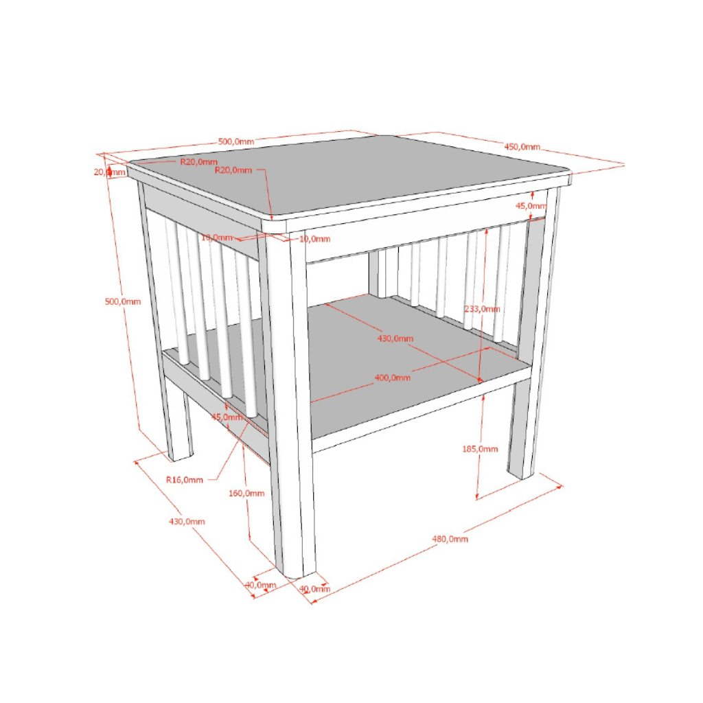 Jaxx Nachttafel Forrest Beuk wit