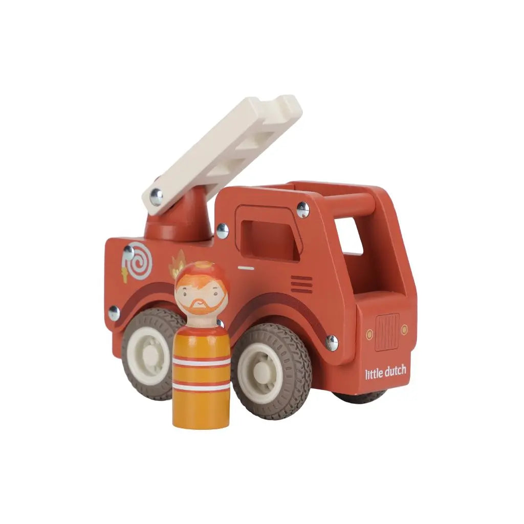 Little Dutch Houten Brandweerauto