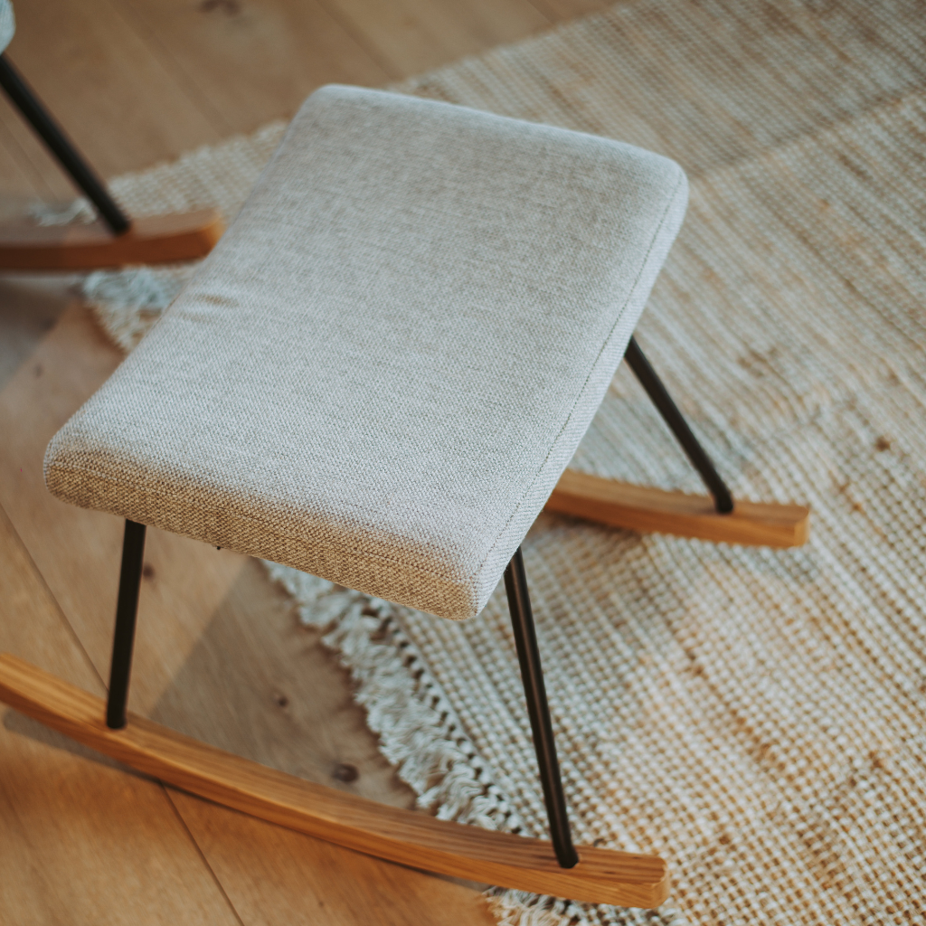 Quax Repose-pieds Rocking Hocker De Luxe Sand Grey