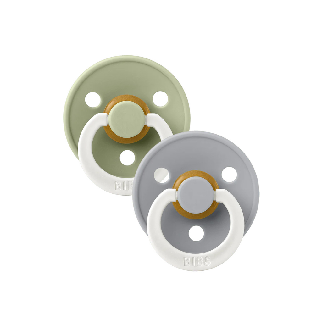 Bibs Fopspeen + 18 maanden Glow in the dark Sage/Cloud - 2 stuks