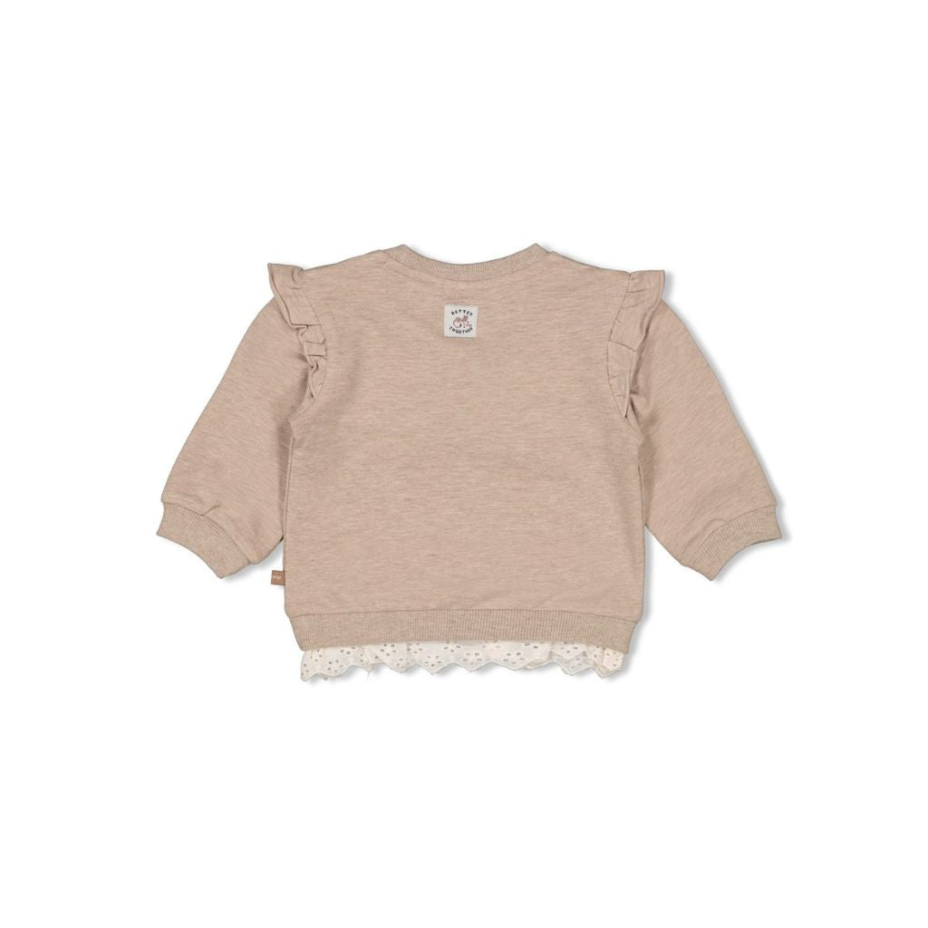 Feetje Sweater Better Together Taupe melange