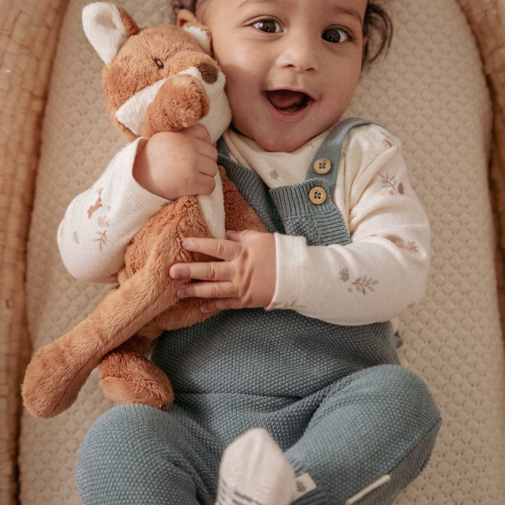 Little Dutch Gebreide jumpsuit Forest Friends Blue