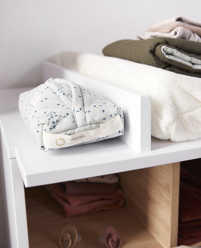 Quax Chambre de bébé 3 pièces (lit + commode + armoire 2 portes) Loft White