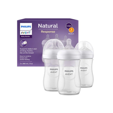 Philips AVENT Zuigfles Natural Response transparant 260 ml - 3 stuks