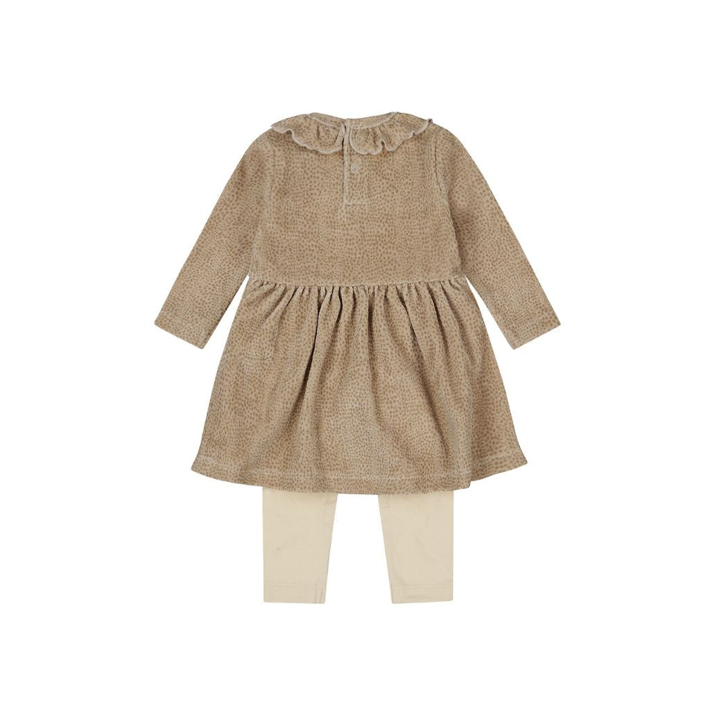 Dirkje Set 2-delig jurk en legging Beige grey meisje