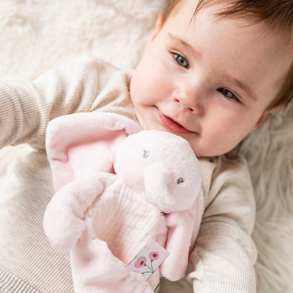 Nattou Mini doudou éléphant rose