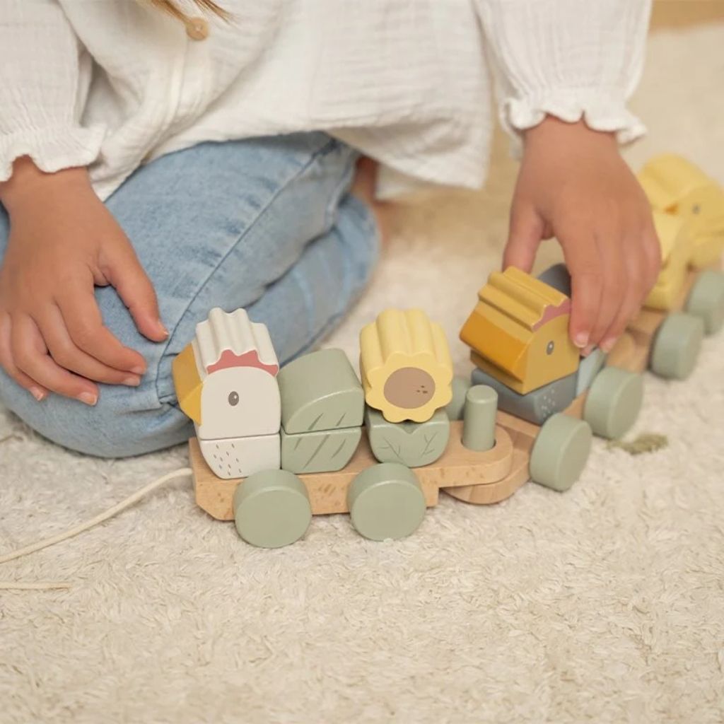 Little Dutch Blokkentrein Little Farm