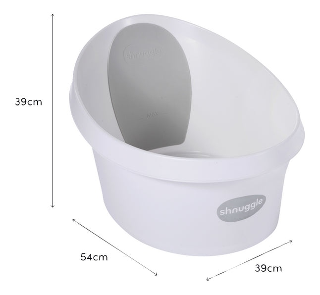 Shnuggle Baignoire pour enfants blanc-gris clair