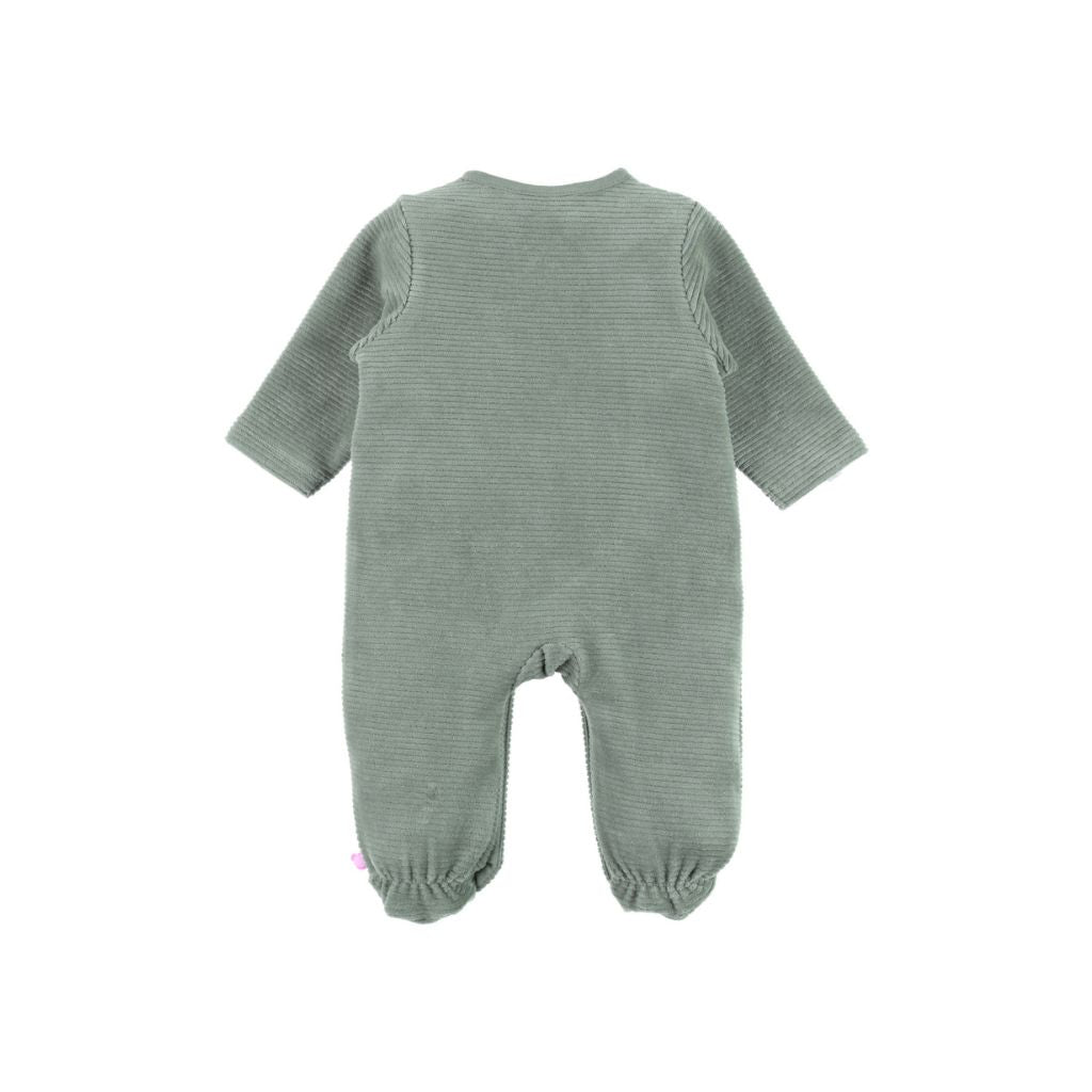 Noukie's Pyjama velours Funny Mammouth vert
