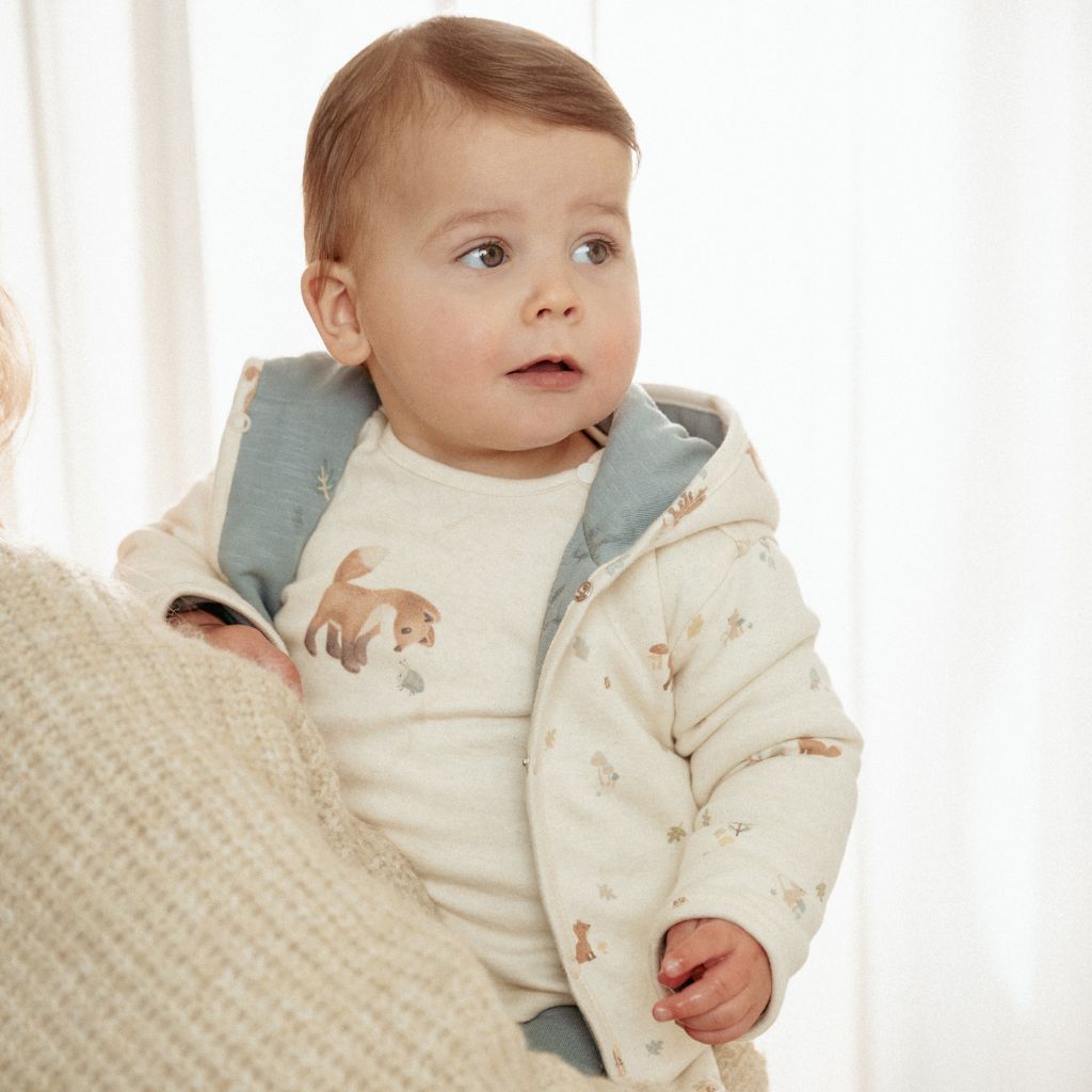 Little Dutch Jasje Omkeerbaar Forest Friends Stone Blue