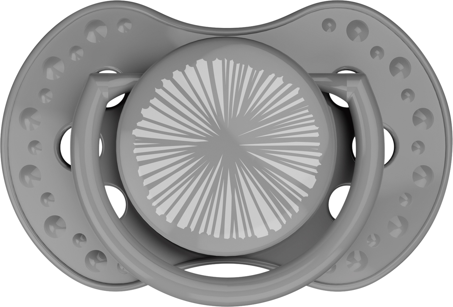 Difrax Sucette + 0 mois LOVI Dynamic Harmony Light Grey/Dark Grey - 2 pièces