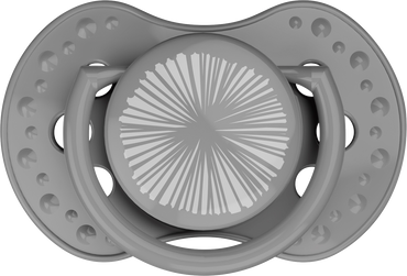 Difrax Fopspeen + 3 maanden LOVI Dynamic Harmony Dark Grey/Light Grey - 2 stuks