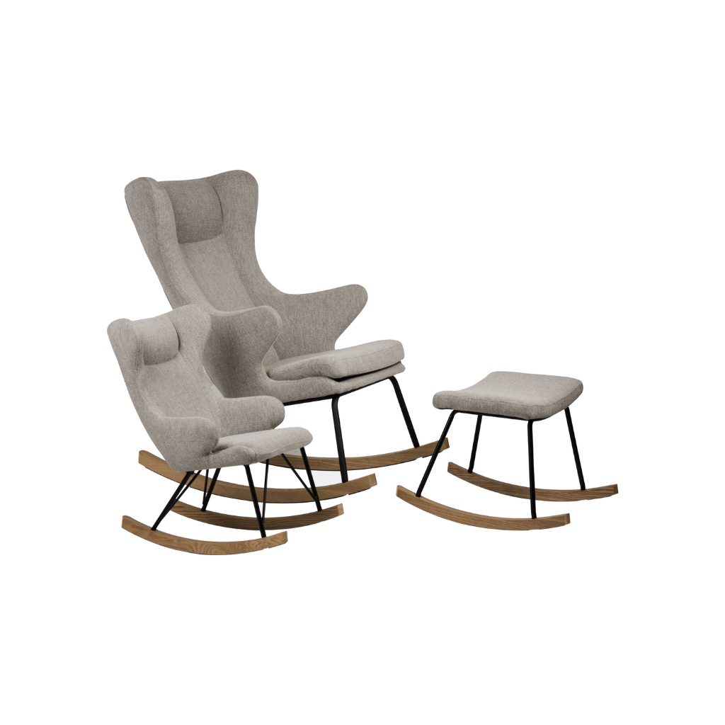 Quax Repose-pieds Rocking Hocker De Luxe Sand Grey
