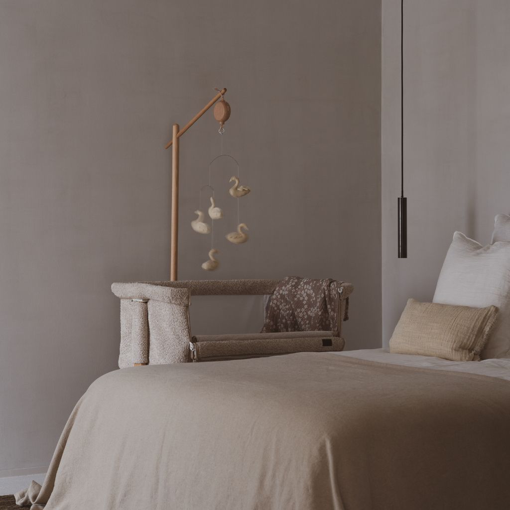 Quax Co-sleeper Side-by-Side Sheep hout incl matras 50x84cm afnb bekleding